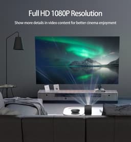 Belesy® Beamer Projector M13 - Mini Beamer - Support 4K Full HD - 10.000:1 Contrast - 3.300 Lumen - Beamers - Projectie 30 tot 100 inch - Bluetooth & WiFi - Cadeau - WK 2022 - Moederdag — thumbnail 4