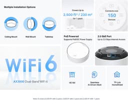 TP-Link DECO X50-PoE (3-PACK) Dual-band (2.4GHz / 5GHz) Wi-Fi 6 (802.11ax) with 2 Ethernet Ports — thumbnail 2