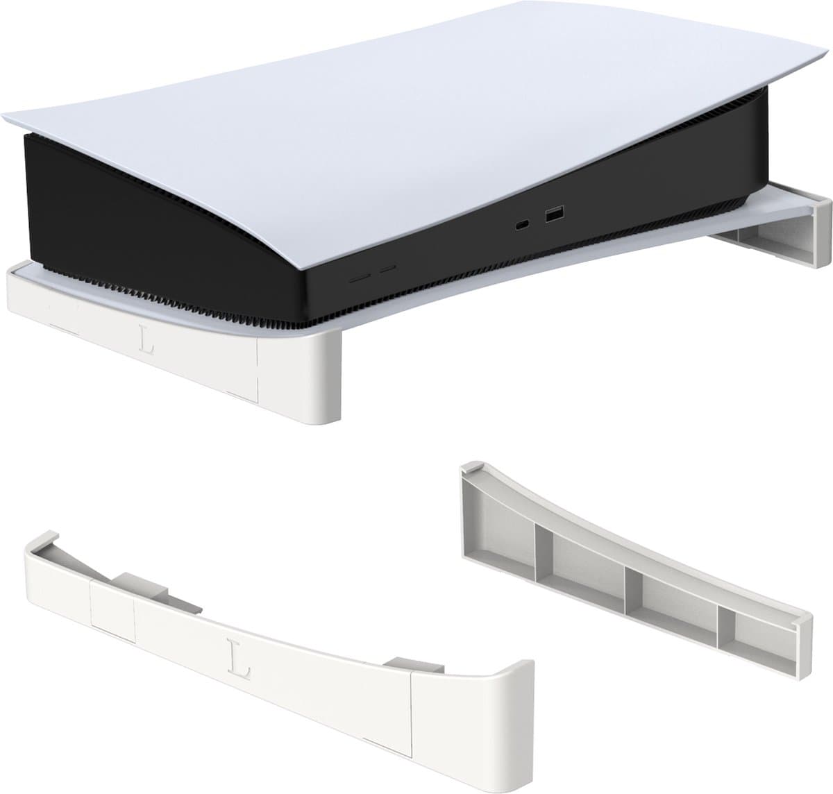 YONO Standaard Horizontaal geschikt voor PS5 - Houder Playstation 5 Stand Accessoires Beugel - Wit — afbeelding 1