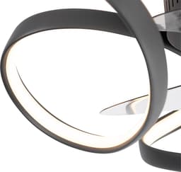 QAZQA mandy - Dimbare LED Plafondventilator met Verlichting | Lamp en Afstandsbediening - 1 lichts - Ø 55 cm - Zwart - Woonkamer | Slaapkamer | Keuken — thumbnail 5