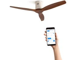 CREATE - Plafondventilator 40W silent Ø132 cm - Met Wifi - Met Afstandsbediening - 6 Snelheden - Timer - Zomer/Winter functie - Wit - WIND CALM — afbeelding 1