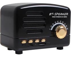 Retro Bluetooth speaker / fm radio zwart