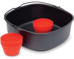 Philips Ovenschaal & Bakblik Airfryer Accessoire - HD9945/01 - Geschikt voor Philips - Bakaccessoire met 7 muffinvormen