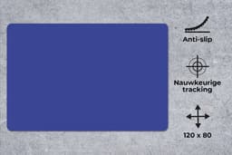 Muismat - Muismat xxl - Mousepad - Muismat blauw - Blauw - Effen - Muismat xl - Gaming muismat - 120x80 cm - Bureau onderlegger - Bureaumat - Muismat xxl blauw - Muismatten — thumbnail 5