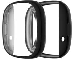 Screenprotector watch case - hoesje - geschikt voor Fitbit Versa 3 - zwart