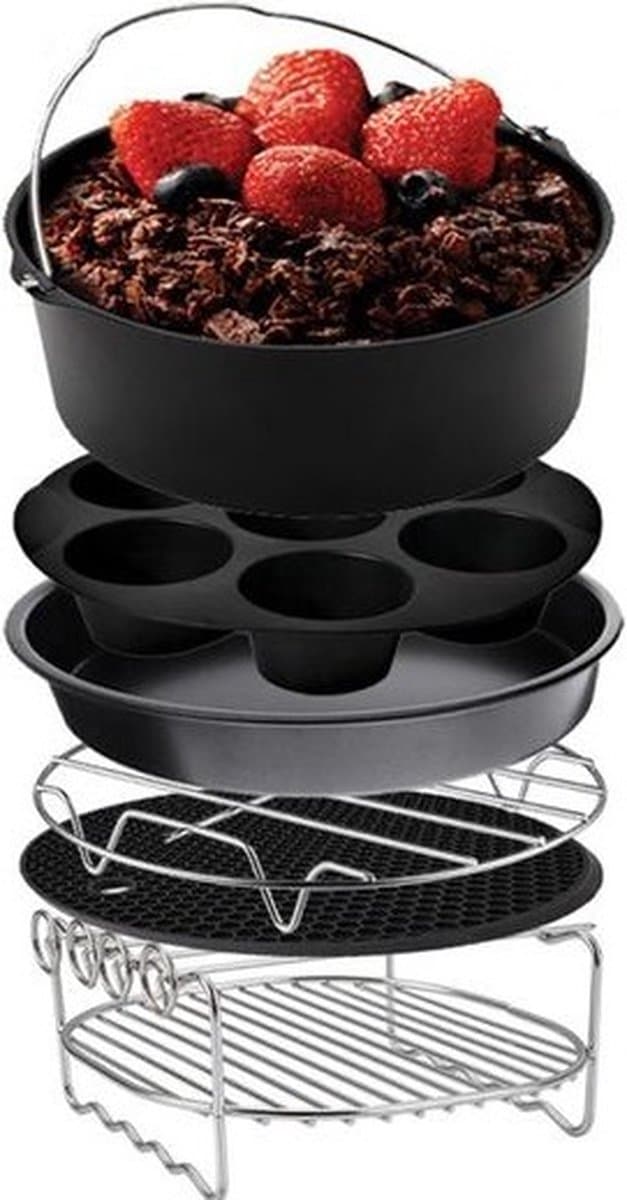 Ktichen & Home Heteluchtfriteuse Accesoires Set - Geschikt voor Airfryer XL en XXL - ⌀ 20 cm — afbeelding 1