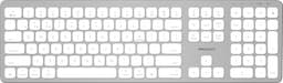 Macally BTWKEYMB dun draadloos bluetooth-toetsenbord voor Apple Mac, iPad en iPhone - U.S. English (QWERTY) - Wit/Zilverkleurig — thumbnail 1