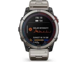 Garmin - 010-02541-61 - Smartwatch - Quatix® 7X Sapphire Solar Titan - 010-02541-61 met extra hemelsblauwe siliconen band