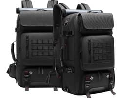 Jeusin® 3-in-1 Multifunctionele comfortabele tas - Rugzak - Backpack - Schoudertas - Met USB oplaad poort - Laptoptas - Voor laptops tot een laptop maat van 17,3 inch - Zwart