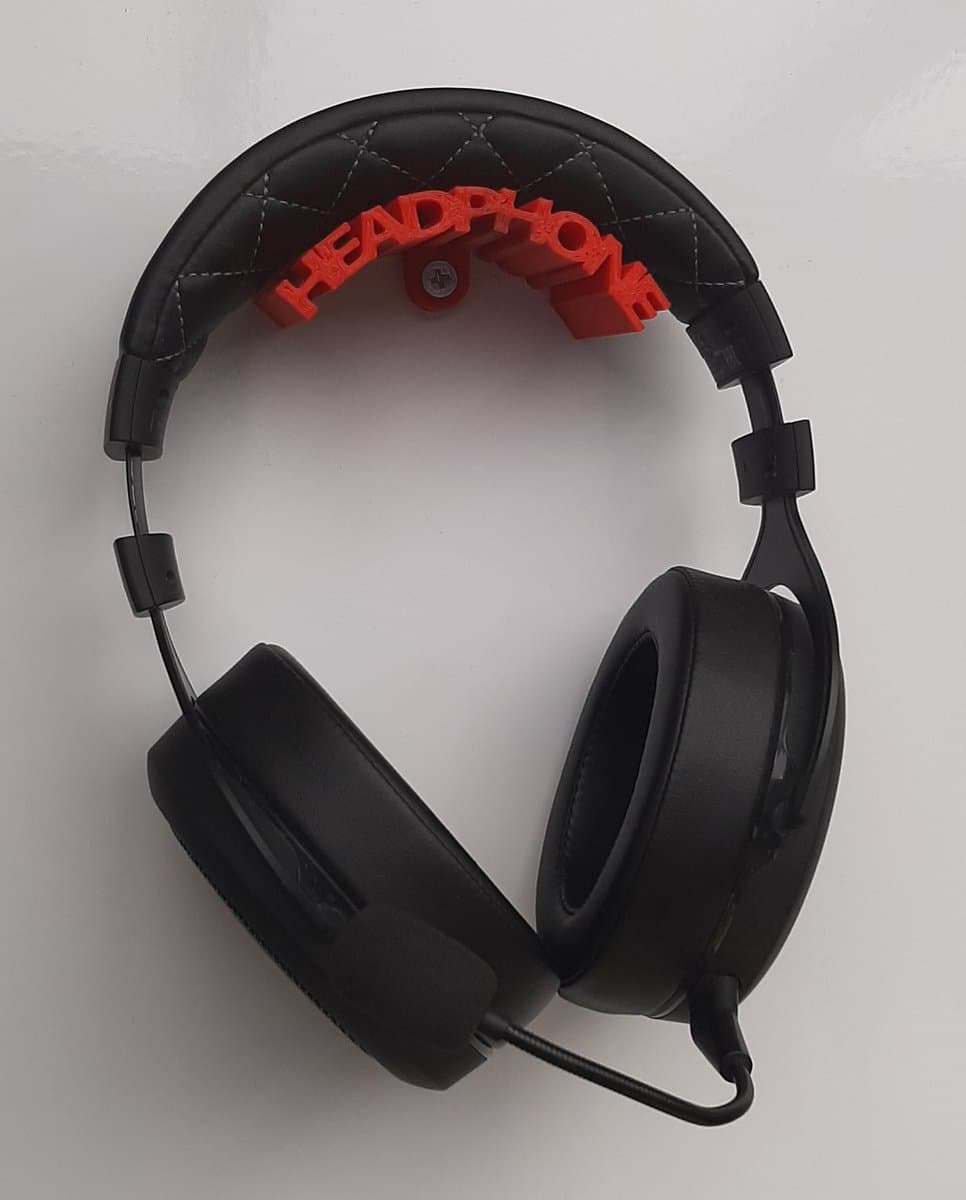 Hoofdtelefoon houder - muurbevestiging - wandbevestiging - Rood — afbeelding 1