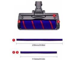 Vilt Strips Geschikt Voor Dyson V7 V8 V10 V11 - Set van 3 Pluche Strips