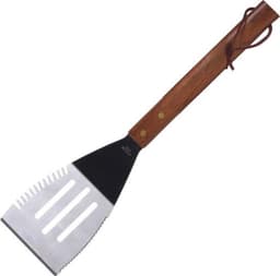 Barbecuespatel Met Houten Handvat Zilver/bruin 41 Cm — thumbnail 1