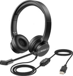 Office Headset - Koptelefoon - Hoofdtelefoon met Microfoon - USB - Licht en Comfortabel — thumbnail 1
