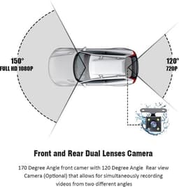 TechU™ Dashcam Dual Camera – M05 – 3.16 inch Full HD Scherm – Dashboardcamera – Nachtvisie – Loop Recording – Bewegingssensor – G-sensor – Parkeer Monitor – Incl. Achteruitrijcamera - voor auto — thumbnail 5