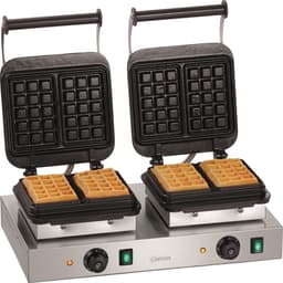Bartscher Wafelijzer 2BW160-101 - 2 Bakplaten - 50–300°C - 2x230V - 600x470x250mm — thumbnail 1