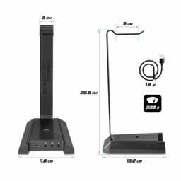 Spirit of Gamer Virtual Sentinel 7.1 Headset Standaard - Koptelefoon Houder - RGB Verlichting - USB Hub - 7.1 Virtueel Surround - Universele Aansluiting — thumbnail 3