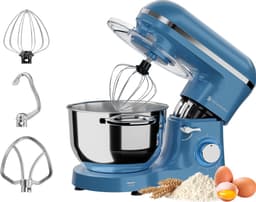 KitchenBrothers 2000W Keukenmachine - Keukenrobot - 6,2L - Mixer met Mengkom - Keukenmixer - Pastel Blauw — thumbnail 1