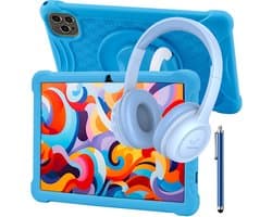ATouch Combipakket - Kindertablet Tab 10 Plus + Kinderkoptelefoon - 64GB+64SD - Vanaf 3 jaar - Blauw