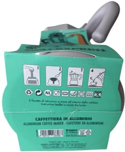Pezzetti espressomaker - koffiemaker - 6 kops - aluminium - brons - inductie - gas - elektrisch - percolator - moka pot — thumbnail 4