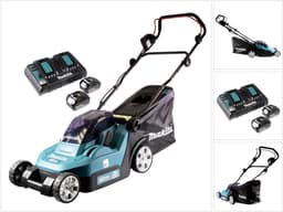 Makita DLM 382 PF2 accu grasmaaier 36 V ( 2x 18 V ) 38 cm 40 l + 2x accu 3.0 Ah + dubbele lader — thumbnail 1