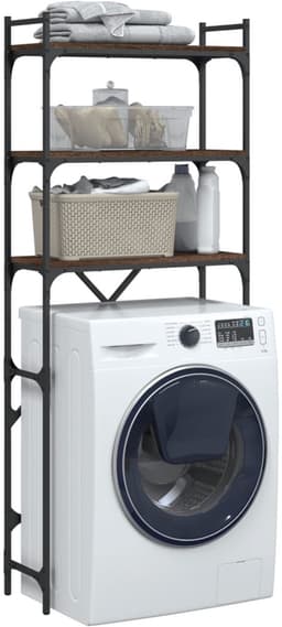 Wasmachine rek - Ombouw - Kast - Opbouwmeubel - Verhoger - Wasmachine meubel - Opbergkast - Hout - Bruin Eiken — thumbnail 1
