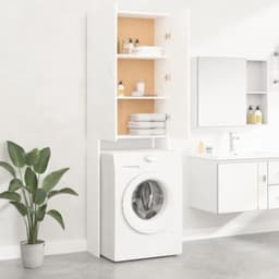Wasmachine Ombouw - Wasmachine Meubel - Wasmachine Kast - Wit — thumbnail 5