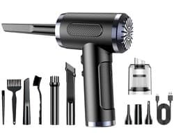 Auto Stofzuiger Kruimeldief & Air Duster - 3 in 1 Handstofzuiger - Kruimelzuiger, Luchtbed Pomp & Stofblazer - Oplaadbaar