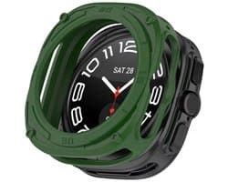 Strap-it Schokabsorberend robuust TPU hoesje / bescherm case - geschikt voor Samsung Galaxy Watch Ultra / Ultra 2025 47mm (groen)