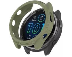 Strap-it Robuust TPU hoesje - bescherm case geschikt voor de Garmin Forerunner 965 (groen)