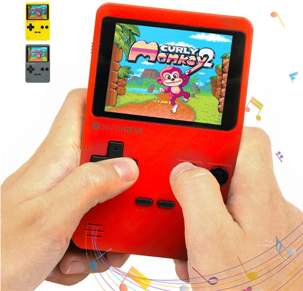 Silvergear® Retro Game Console met 240 Arcade Games - Handheld Spelcomputer voor Kinderen - 8BT Kleurenscherm - Geen Wifi of Downloads Nodig - Reisspelcomputer voor Auto en Vakantie - Instelbaar Volume - Rood - Cadeau voor 6, 7, 8, 9, 10+ Jaar — afbeelding 1