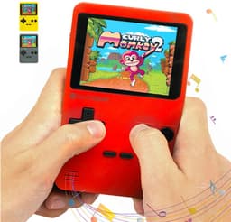 Silvergear® Retro Game Console met 240 Arcade Games - Handheld Spelcomputer voor Kinderen - 8BT Kleurenscherm - Geen Wifi of Downloads Nodig - Reisspelcomputer voor Auto en Vakantie - Instelbaar Volume - Rood - Cadeau voor 6, 7, 8, 9, 10+ Jaar — thumbnail 1
