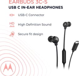 Motorola 3C-S Usb-C Oordopjes Voor Telefoons Met Clear-Functie — thumbnail 3