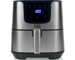 Princess Digitale Airfryer Deluxe XXL 182060 – Heteluchtfriteuse - 5.5 liter - 8 voorgeprogrammeerde programma’s - Inclusief airfryer mandje - RVS