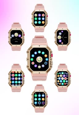 Knobbout 1,27" Scherm Dames Sierlijke Smartwatch met Strass– HD Touchscreen – Hartslag-, Bloeddruk- & Zuurstofmeting – Slaapmonitor – Ademhalingstraining – Menstruatiecyclus – AI-Spraakassistent – IP68 Waterdicht – Rosegoudkleurige Stalen Band — thumbnail 4
