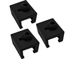 3x Sprite Silicone Socks cover voor Ender 3 S1 en S1 pro - Zwart extruder heat element 300+ graden Ender 3s1 en Ender 3s1 Pro