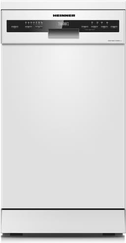 Heinner Slanke Vaatwasser 45 cm — 10 Couverts, Auto-Deur Opening, LED Display, Stil 49 dB, 5 Jaar Garantie, Wit — HDW-FSM45710AWD+++ — thumbnail 1