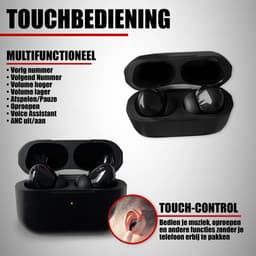 Bluetooth Oordopjes - Draadloze oortjes - Oortjes draadloos - Geschikt voor iPhone 12/13/14/15/16 Plus, Pro, Pro Max, iPad Pro, Air, 2022 en Samsung Galaxy A55, S24, Samsung Tablet S9 Plus, A9 etc. - Noise Cancelling - Bluetooth 5.3 - Wit — thumbnail 4