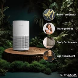 Erikssøn Luchtreiniger Prime - Met Hepa Filter 2x - 70 m3/u - Vermindert Stof En Pollen - Air Purifier - Wit — thumbnail 4