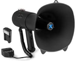 Vonyx MEG090 Megafoon set met lithium-ion accu - 90W Megafoon met sirene en Bluetooth - Zwart