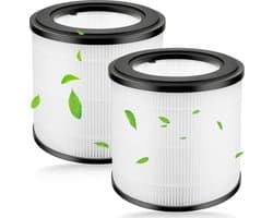 HEPA-vervangingsfilters voor Philips 800-serie luchtreinigers, inclusief modellen AC0830/10, AC0820/30, AC0820/10 en AC0819/10. Bevat H13 True HEPA-filter en nylonvoorfilter. Vervangingsfilters voor FY0194/30 en FY0293/30, 2 stuks.