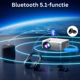 Luxe beamer - 4K ondersteuning projector - 5G/WiFi/Bluetooth - home cinema - 15000 Lumen — thumbnail 3