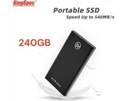 Draagbare SSD Externe Harde Schijf - Draagbare SSD - Snelle writing speed - 240GB aan Opslag - Storage - Opslag extern PC of laptop - USB 3.2 - type C - Portable SSD Mobile storage - Smart Portable High Speed - externe SSD - USB 3.2 GEN 2X2 type C