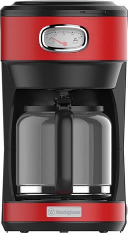 Westinghouse Retro Filter-koffiezetapparaat – Filterkoffie – Herbruikbaar Filter – 1,25L – 10 Koppen – 1000W – Rood — thumbnail 1