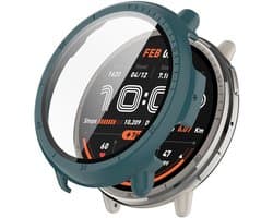 Strap-it Hard case hoesje met screenprotector - geschikt voor de Amazfit Active 2 (groen)