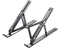 R2B Laptop standaard Verstelbaar en Opvouwbaar - 10 t/m 17 inch - Laptopstandaard - Laptop Stand - Laptopverhoger - Laptop Houder - Tablet Standaard - Zwart