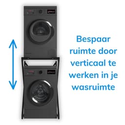 ACAZA - Wasmachine Kast - Wasmachine Verhoger - Wasmachine Opbouw - Metaal - Zwart — thumbnail 5