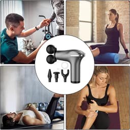 Elpatron.nl proffesionele Dubbele Massage Kop massagepistool massagegun-Massage Gun - Professioneel - Inclusief 4 Opzetstukken - Zwart - Massage Apparaat - Massage-gun - Massagegun — thumbnail 3