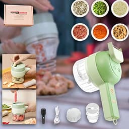 Home & Marker - 4-in-1 Keukenmachine - Hakmolen - Groentesnijder - Schoonmaakborstel - Foodprocessor - Aardappelschiller - Schrobborstel - ROTOCHOP — thumbnail 2