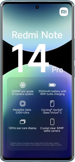 Xiaomi Redmi Note 14 Pro - 8GB/256GB - Ocean Blauw — thumbnail 2
