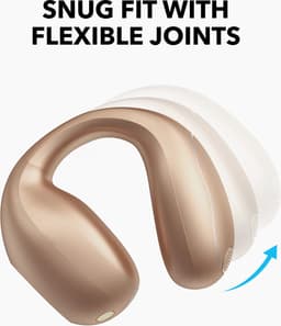 soundcore C40i by Anker - Draadloze Open-Ear Oordopjes Goud - Earbuds - Clip-on - Flexibel joint design - Knopbediening - Lichtgewicht comfort - Stabiele pasvorm met bevestigbare grips - Uitgebreide drivers voor een helder geluid — thumbnail 3